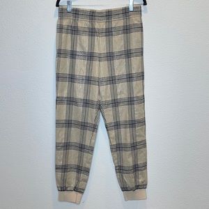 ALICE + OLIVIA PLAID JOGGERS